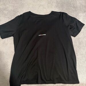 Saint Laurent Black Crew Neck Tee